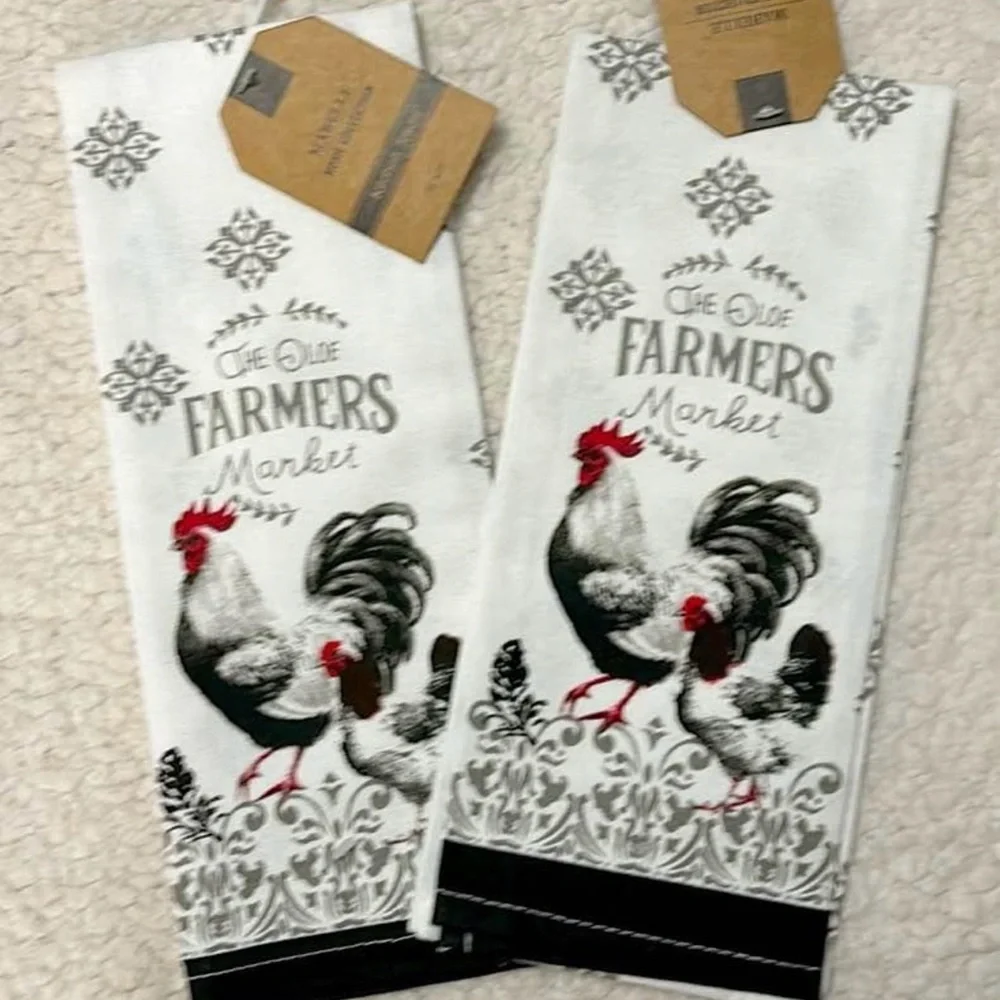 NWT 3-pc Set French Country Oven Mitt, Hot Pad & Tea Towel Fine Quality